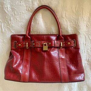 Red Bueno Leather Handbag